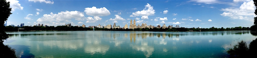 NYC skyline looking across the Reservoir