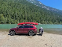 End of kayak on Lake Diablo
