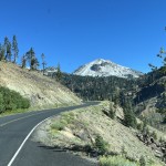 Road through Lassen Volcanic NP; CA