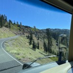 Road through Lassen Volcanic NP; CA