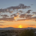 Sunrise over Great Basin Alpacas; Smith, NV